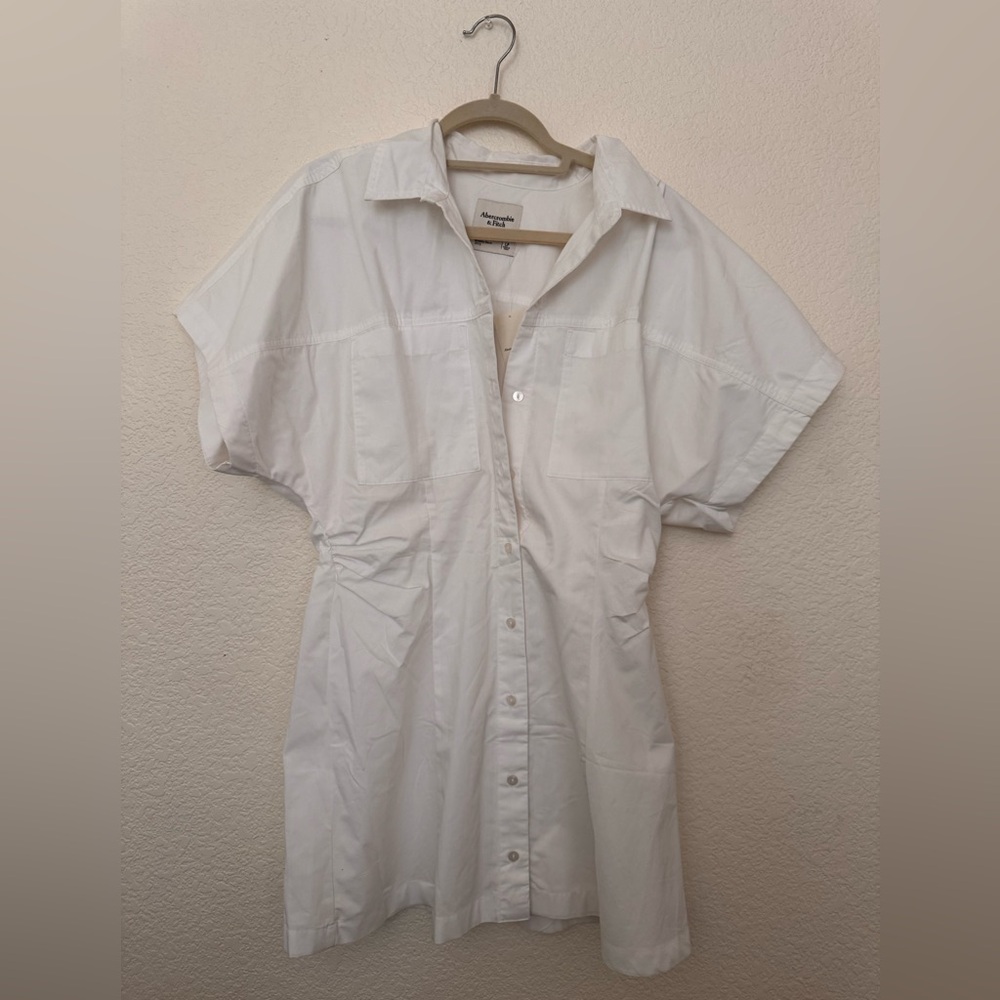 Abercrombie & Fitch White Button Down Dress